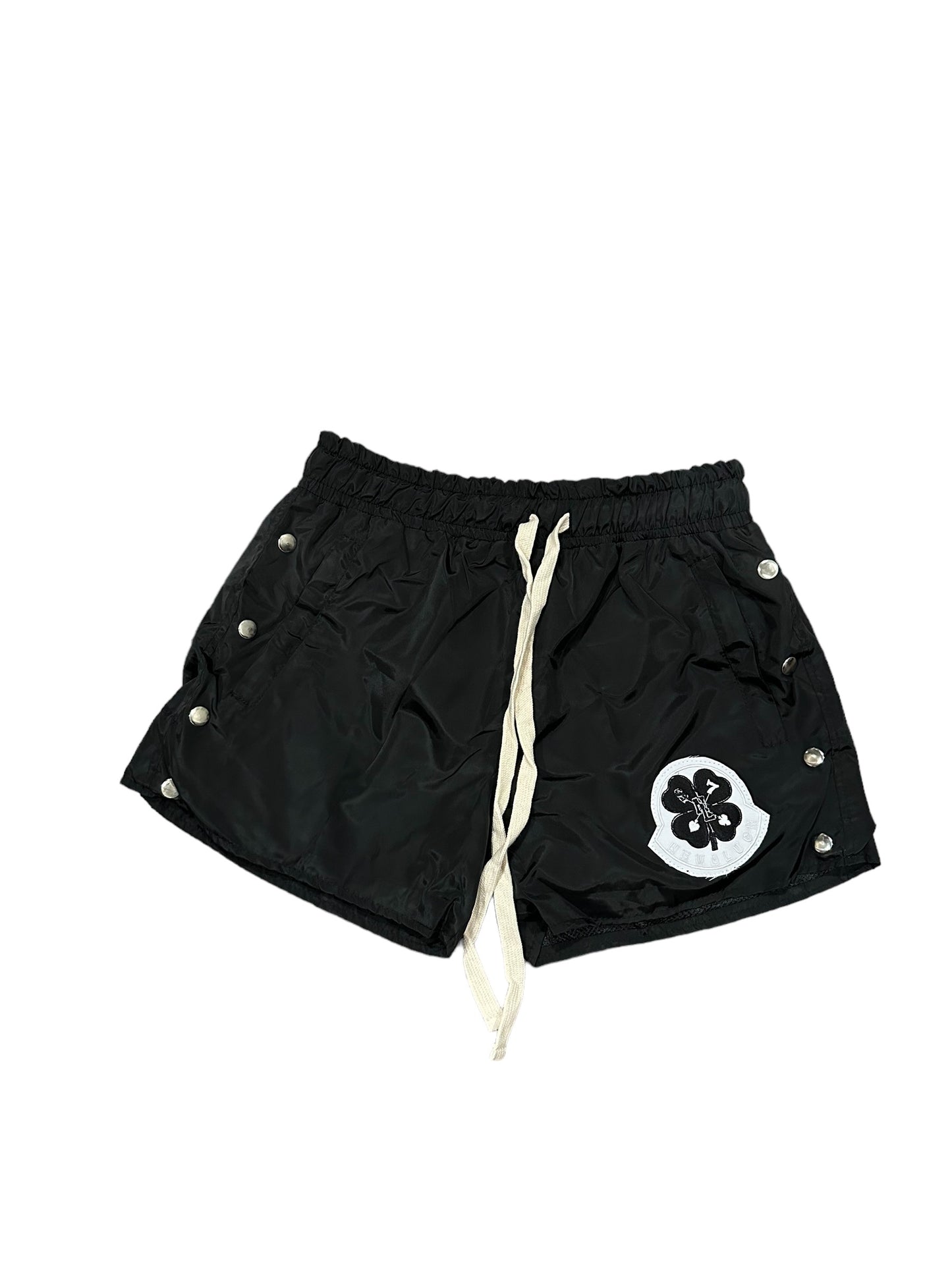 Charcoal "Nevaluck" Nylon Female Shorts