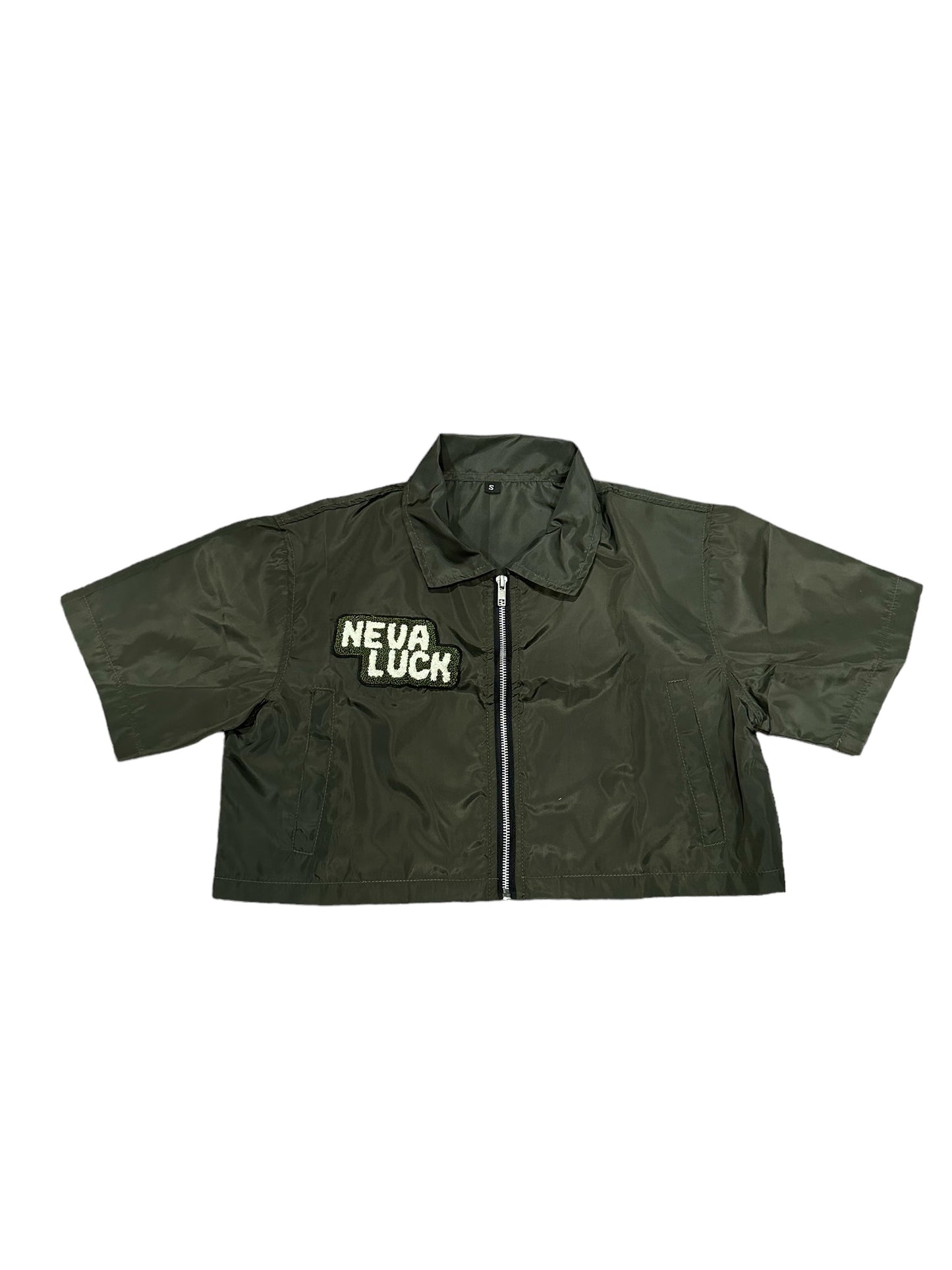 Olive "Nevaluck" Nylon Female Shirt