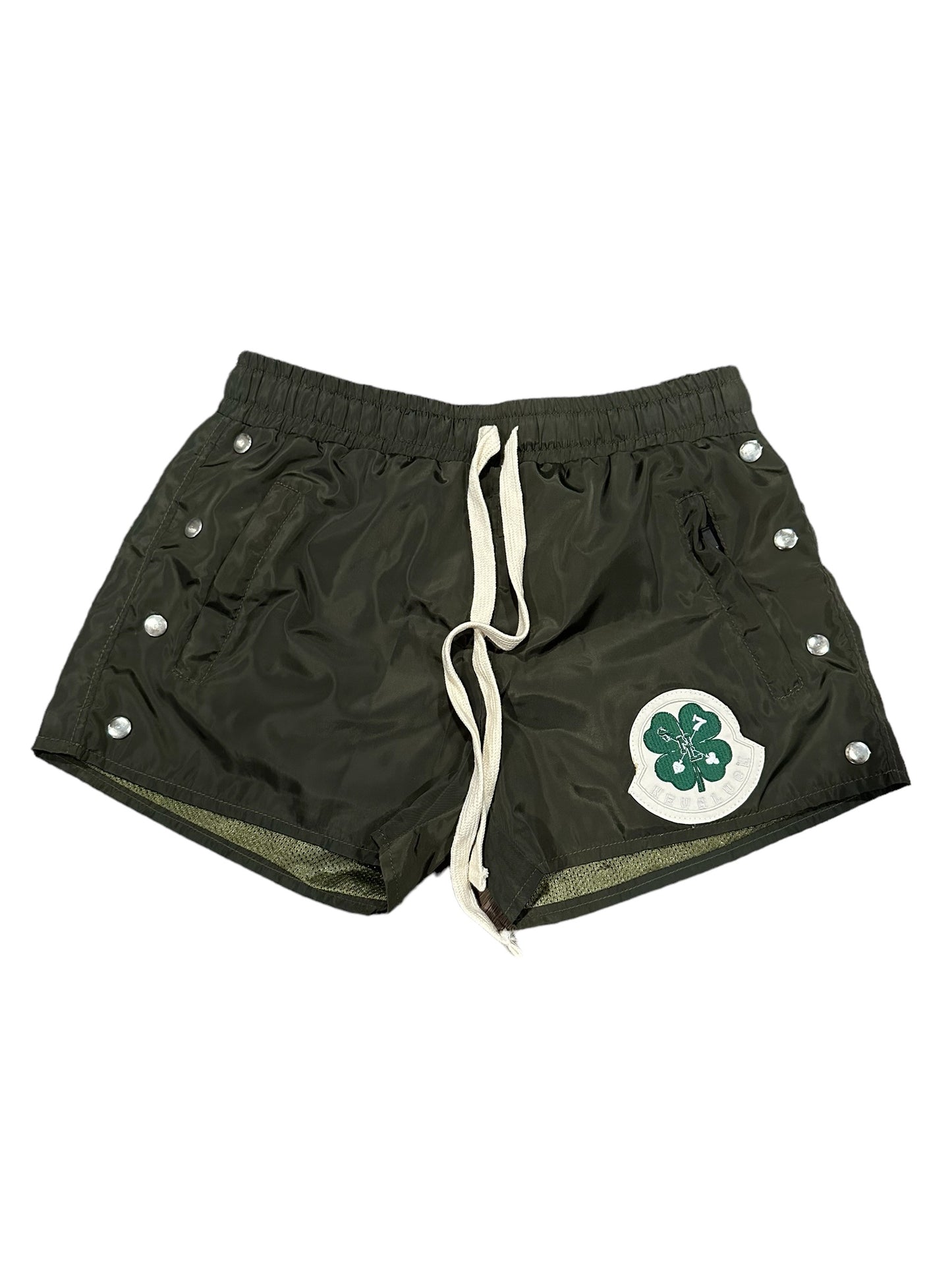 Olive "NevaLuck" Nylon Female Shorts